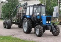 Трактор МТЗ-82 с лесовозным прицепом