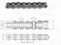 Цепи роликовые обычные DIN 8188