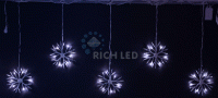Светодиодные подвески Rich LED Снежинки 3*0.7 м, соединяемые