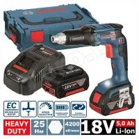 Bosch GSR 18 V-EC TE (0.601.9C8.007), Аккумуляторный шуруповерт, 18 В/5,0 Ач Li-Ion, 2 АКБ, L-Boxx