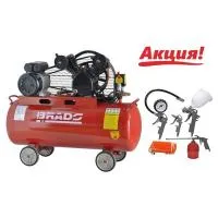 Brado IBL3100V 220V/100L, Воздушный компрессор и Набор пневмоинструмента