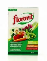 Удобрение Флоровит (Florovit) универсальное гранулированное с доломитом 1 кг, коробка