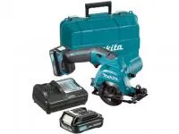 Аккум. циркулярная пила MAKITA HS 301 DWAE в чем. (10.8 В, 2 акк., 2.0 А/ч, Li-Ion, 85х15 мм, до 26