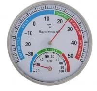 Термометр механический, с гигрометром, металл